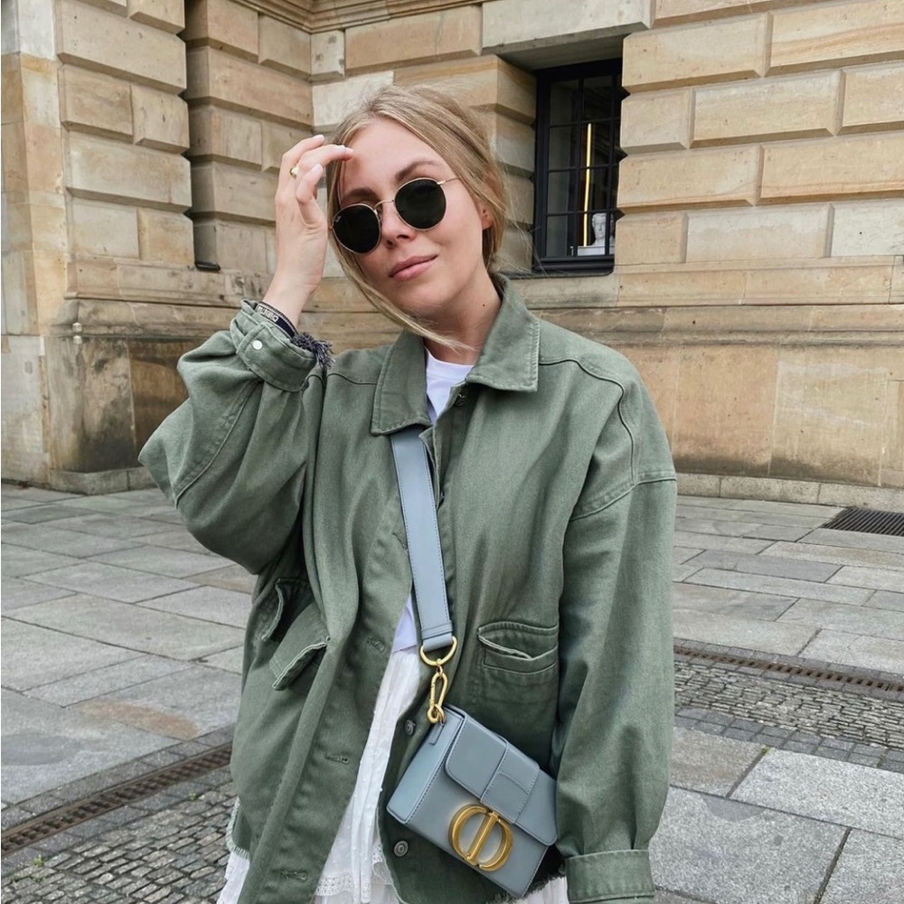 Zara Army Green Oversized Coat Size XS